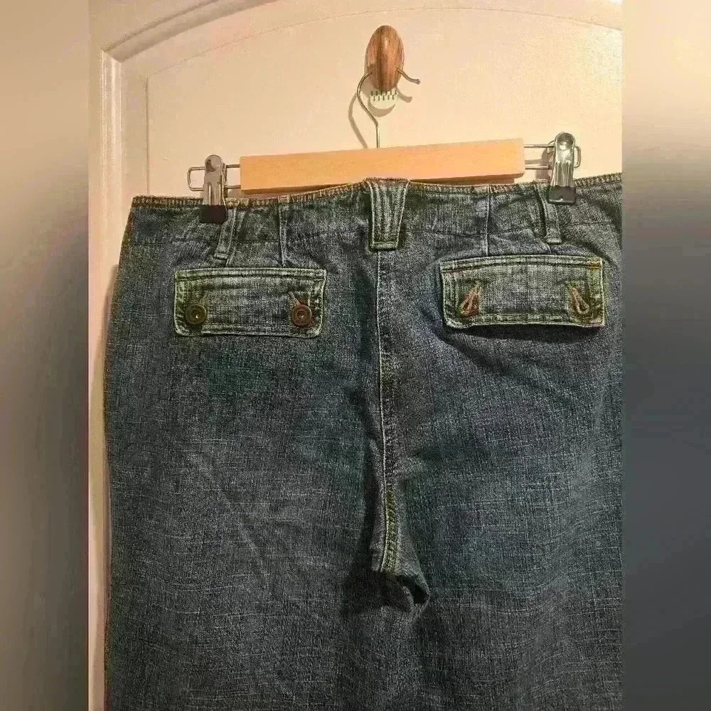 P7007 loft stretch medium wash straight leg jeans size 8 - Picture 7 of 8